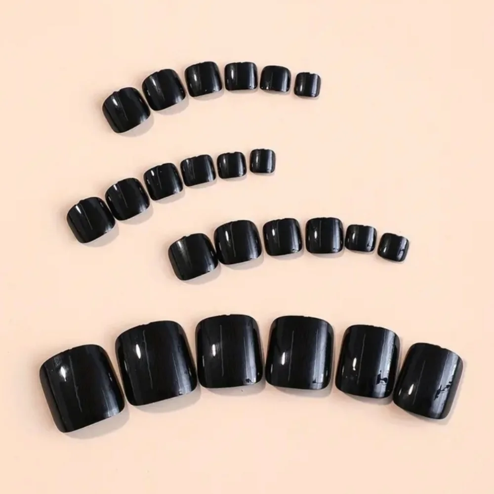 24 Pieces Fake Toe press on nails